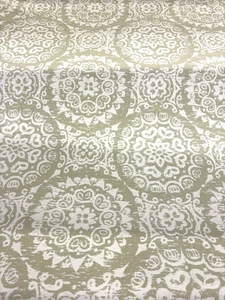 Kai Lamorna Geometric Curtain Fabric - Woven Jacquard - Pistachio - Picture 1 of 11