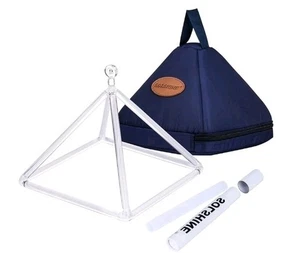 SOLSHINE 8" Kristall singende Pyramide mit Kunstleder Pyramidenetui & Striker - Bild 1 von 12