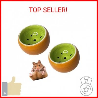 Cuenco para hámster, cuenco de agua de cerámica para conejillo de indias plato de comida para animales pequeños para sirios Ha Foto 1 de 2