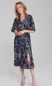 Joseph Ribkoff Blumendruck wadenlanges Kleid Stil 211443 $ 339 Größe 14 US - Bild 1 von 8
