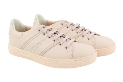Zapatillas Mujer EMPORIO ARMANI X3X096 EU37 Cuero Rosa Punta Redonda Parte Superior Baja PVP€169 Foto 1 de 4
