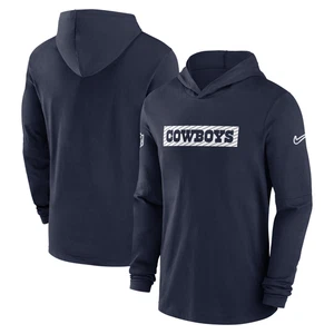 Camicia con cappuccio manica lunga Dallas Cowboys Nike Sideline Performance - Navy - Foto 1 di 4