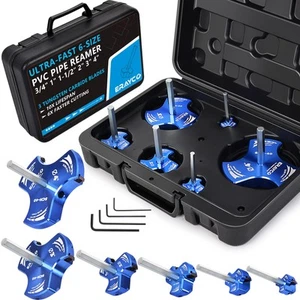 Triple Blade PVC Pipe Reamer Kit, Plastic Pipe Fitting Reamer Tool for Plumbi... - Picture 1 of 7