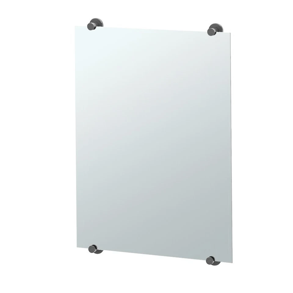 1561MX Latitude II Bathroom Minimalist Mirror Matte Black, 30" H x 22" W/Wall... - Image 1 of 1