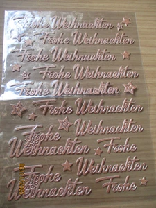 3D-Relief-Sticker "Frohe Weihnachten,  selbstklebend,  in OVP - Bild 1 von 2