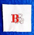 Adorable Alphabet Bear Cross Stitch Letter B Hand Made Ready For You To Diy