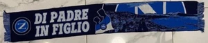 Sciarpa SSC NAPOLI Ufficiale Di Padre In Figlio Calcio Tifosi Azzurro Blu Ultras - Foto 1 di 5
