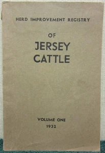 Herd Improvement Registry of Jersey Cattle By American Jersey Cattle Club 1932 - Picture 1 of 4