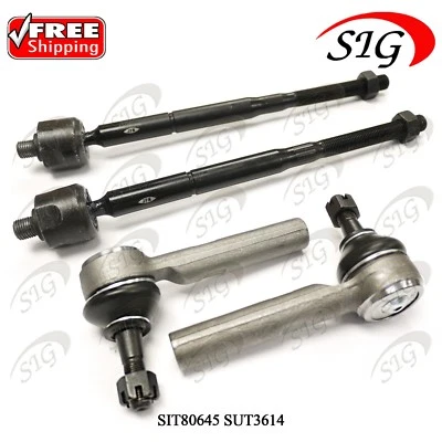 Kit de 4 piezas de extremos de barra de amarre exterior interior diestro delantero para Dodge Grand Caravan 2005-2007 Foto 1 de 4