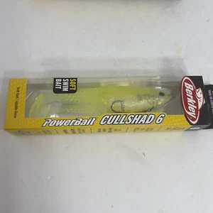 Lot of 3 - Berkley Powerbait 6" CullShad Lime Ice - 1 1/5oz - Picture 1 of 3