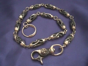 950 Sterling Silver Biker Wallet Chain. 192 grams, 61 cm, 24" - Picture 1 of 12