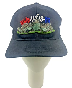 Budweiser Beer Strapback Hat 3 Frogs Bud red white blue - Picture 1 of 12