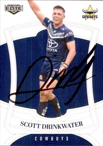 Signed 2023 North Queensland Cowboys NRL TLA Elite Card - Scott Drinkwater - Bild 1 von 3