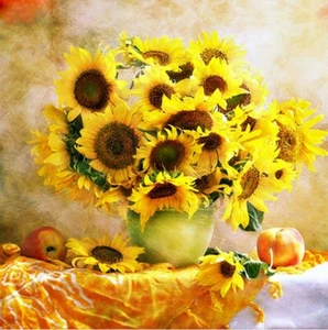Pintura Diamante 5D Cuadrada Completa 45cmx45cm, Girasoles, PRECIO REDUCIDO - Imagen 1 de 3