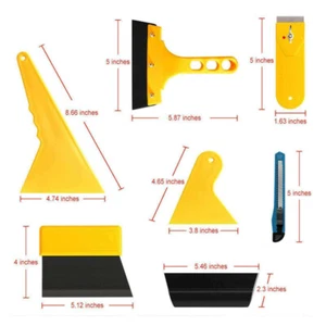 Car Sticker Kit 7pcs Window Tint Accessories Squeegee Film Sticker Scraper - Bild 1 von 3