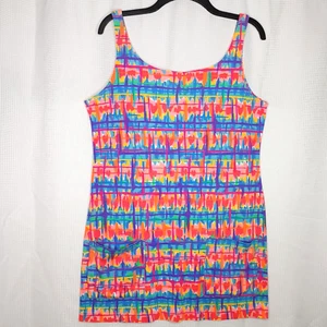 Jantzen Women's Swimsuit Coverup Size Large Colorful Pockets One Piece - Picture 1 of 6