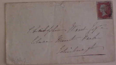 GREAT BRITAIN SUMMER STREET B/S EDINGBURH 1857 OH #29 CAT 40 EURO (=$52.00) Cover