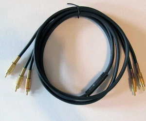 Cable estéreo a mono dorado RCA de 5,5 mm de espesor 6 pies - Imagen 1 de 3