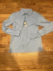 Georg Roth Los Angeles Pima Cotton Sky Blue LS Button Up Shirt Large Long Sleeve - Picture 1 of 12