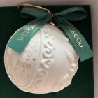 WEDGEWOOD 2000 BALL ORNAMENT WITH ANGEL AND DOVE MADE IN ENGLAND NIB
