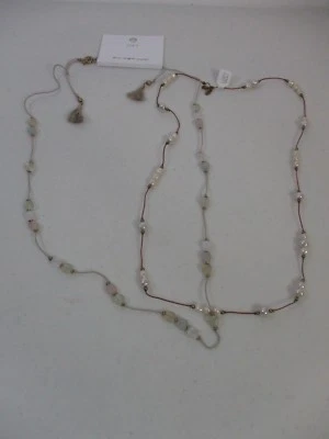 Collar Ann Taylor LOFT Borla Cuerda Cuentas Transparentes Nuevo con Etiquetas $34.50 Foto 1 de 4