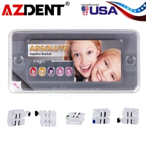 Dental Orthodontic Sapphire Ceramic Brackets Braces MBT.022 Hooks 345 USA - Picture 1 of 13