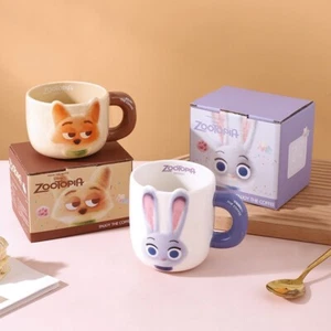 Cosplay Zootopia 2 Fox Nick Rabbit Judy Mug Tea Coffee Cup Halloween Xmas Gifts - Picture 1 of 13
