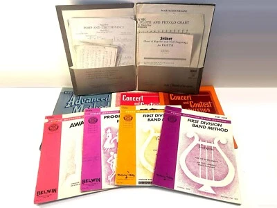 VINTAGE Concert Band Flute Music Books Belwin Fred Weber Rubank Erickson Voxman - Image 1 of 4