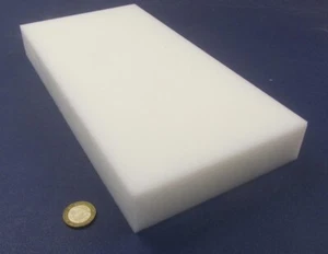Acetal Delrin Bar 1 1/2" (1.50") Thick x 6.00" Wide x 12" Long White - Picture 1 of 7