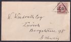 1890 Postal Stationery 1/2D Brown Cut Out Unusual Lcg Triangle To Zurich Fu