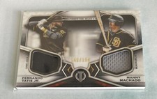 Manny Machado & Fernando Tatis Jr 2021 Topps Tribute #/150 Dual Relic #DR2-TM