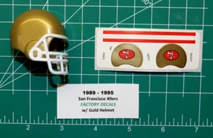 1989-1995 San Francisco 49ers *FACTORY* DIECUT DECALS & Football Gumball Helmets - Picture 1 of 4