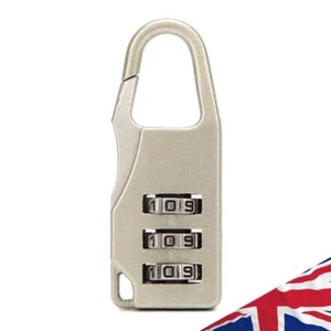 Mini 3 Digit Combination Padlock Zinc Alloy Travel Luggage Locker Security Lock - Bild 1 von 8