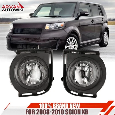Fog Lights For 2008 2009 2010 Scion xB Driver Passenger Side Bumper Lamps Clear Foto 1 de 4