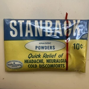 Vintage Stanback confezione da 10 centesimi mai aperta trovata in vecchio negozio generale - Foto 1 di 4