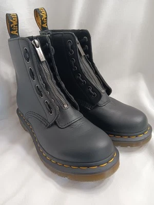 Botas Dr Martens Docs 1460 Pascal Nappa Cremallera Negras 8 Ojos 6 L 2383 Foto 1 de 4