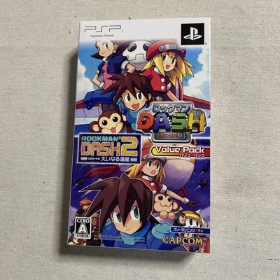 USED Rockman DASH 1 + 2 Value Pack PSP Mega Man Legends JAPAN - Image 1 of 4