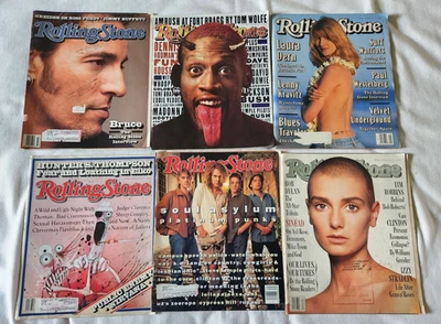 Vintage lot of Rolling Stone Magazines 1990's   -Springsteen, Sinead, Nirvana... Foto 1 de 4