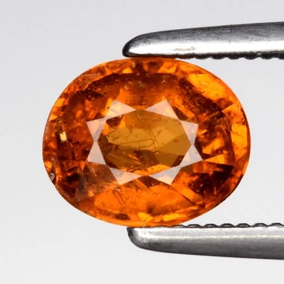 💎 Granada Spessartite Laranja Natural Oval 1,00ct 6,3x5mm - Pedra Preciosa África - Imagem 1 de 4
