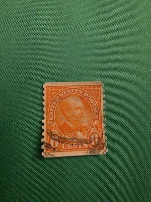 US Stamp 1920's James A Garfield 6c Orange NH Canceled Collectible Gift Vintage - Image 1 of 3