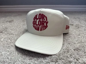 New Era Manchester United FC Puff Print Off White Golfer Snapback Baseball Cap - Picture 1 of 3