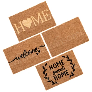 Entrance Coir Door Mat Non-Slip Rubber Backing for Trapping Dirt 60 x 40cm - Picture 1 of 28