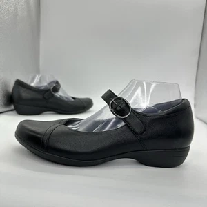 Dansko-Fawna Black Leather Mary Jane Adj Strap Women 9.5-10 US EUR 40 5501020200 - Picture 1 of 10