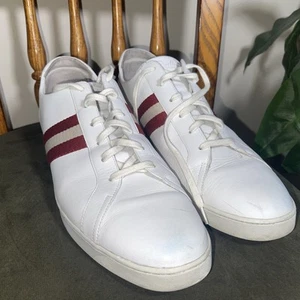 Bally Stam Low Top Sneakers White Leather Mens Shoe Size US 11 E EU 12 D US - Picture 1 of 11