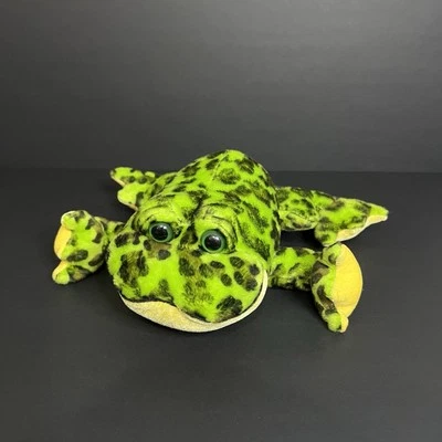 NO CODE Ganz Webkinz Lil'Kinz Bullfrog Stuffed Animal Plush Green Black Spots - Image 1 of 4