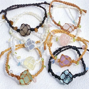 Multicolor Woven Bracelets DIY Bracelet Gifts Stress Relief Anxiety Yoga - Picture 1 of 18