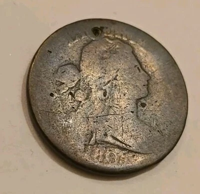 Busto drapeado 1805 centavo grande boa data melhor EUA  - Imagem 1 de 4