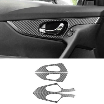 4 X Real Carbon Fiber Car Door Panels Cover Trim For Nissan X-Trail T32/Rogue Foto 1 de 4