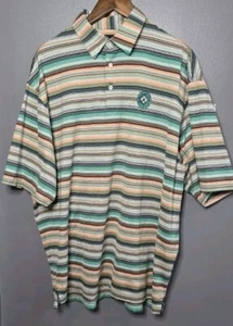 Byron Nelson Signature Series Golf Polo Shirt Teal Peach Triple Mercerized XL - Bild 1 von 8
