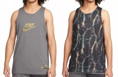 Camiseta sin mangas de baloncesto reversible Nike Premium para hombre S negra dorada gris DQ5830-739 Foto 1 de 4